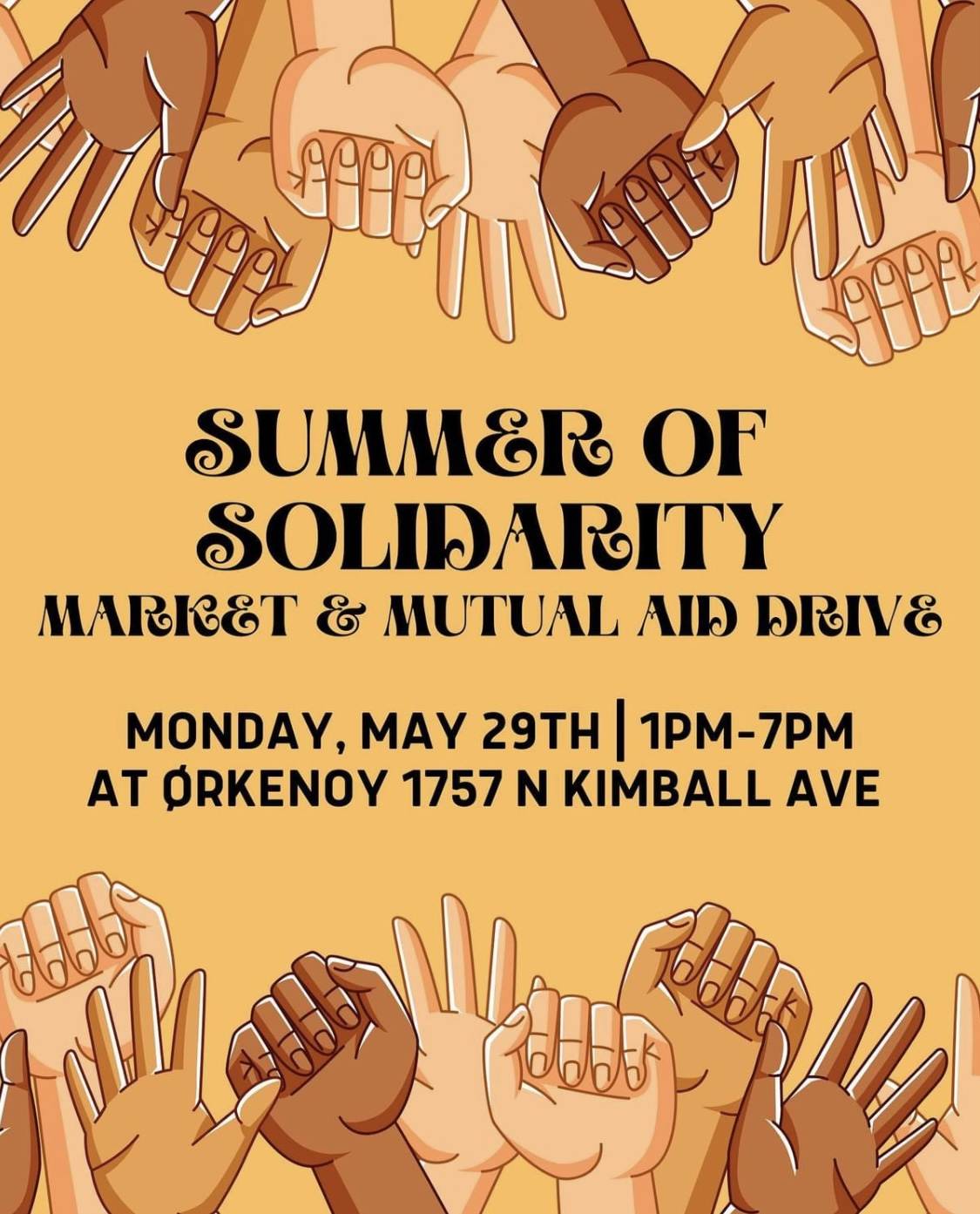 Poster, Summer of Solidarity Market and Mutual Aid Drive